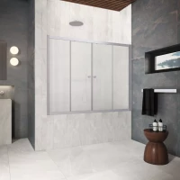 Шторки на ванну Z2V Protec 175 матовый хром