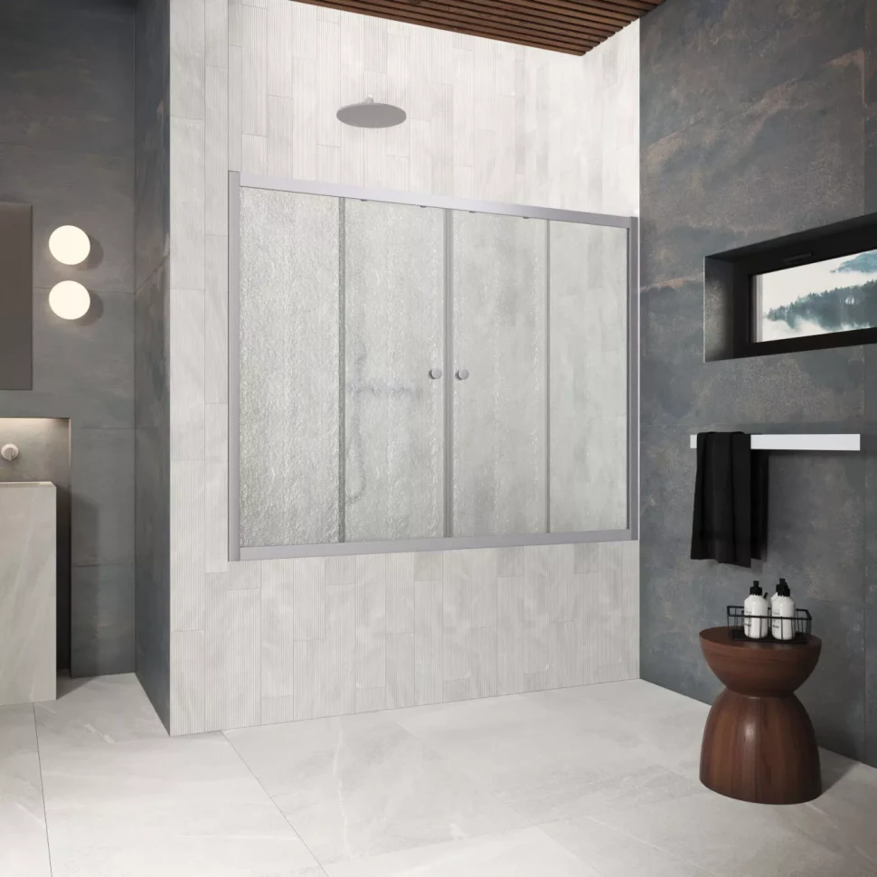 Шторки на ванну Z2V Protec 175 матовый хром