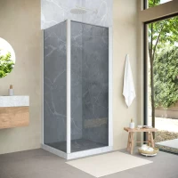 Угловые душевые ограждения с распашными дверями EP-Fis NOVO 90x90 h200 белый