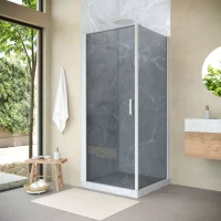 Угловые душевые ограждения с распашными дверями EP-Fis NOVO 90x90 h200 белый