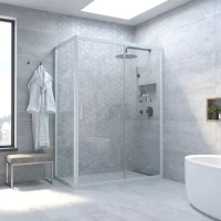 Душевой уголок Vegas-Glass ZP+ZPV NOVO 120x95 белый