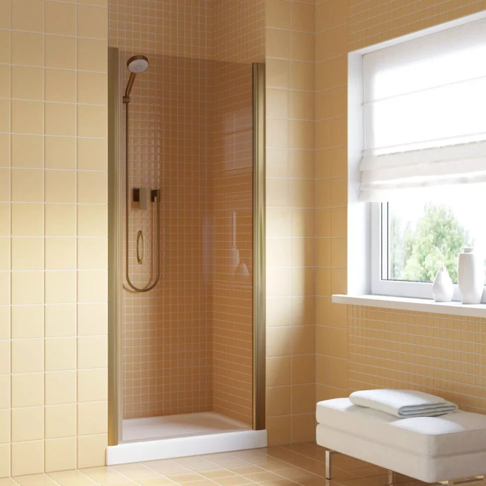 Дверь в душевую нишу Vegas-Glass EP LUX 80 бронза