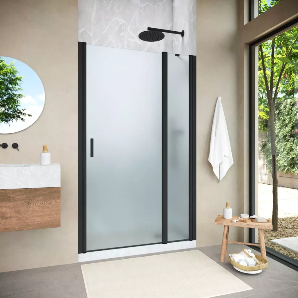 Душевая дверь Vegas-Glass EP-F-1 NOVO 110 h200 черный матовый