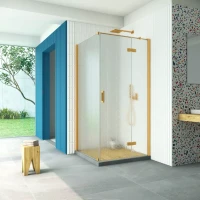 Душевой уголок Vegas-Glass AFP-Fis Retta 90x90 золото матовое