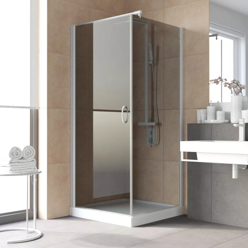 Душевой уголок Vegas-Glass EP-Fis LUX 90x90 белый