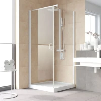 Душевой уголок Vegas-Glass EP-Fis LUX 90x90 белый
