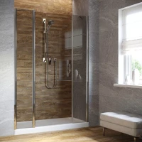 Душевая дверь в нишу Vegas-Glass EP-2F LUX 180 глянцевый хром