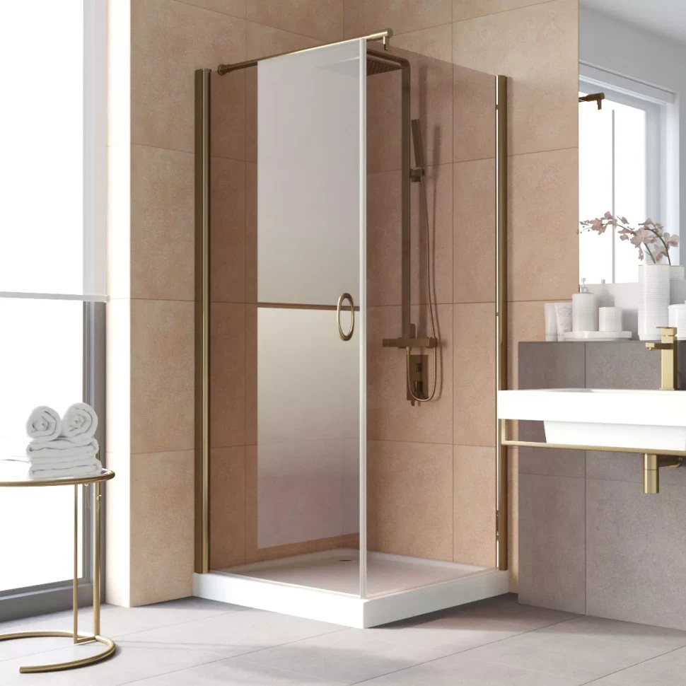 Душевой уголок Vegas-Glass EP-Fis LUX 90x90 бронза