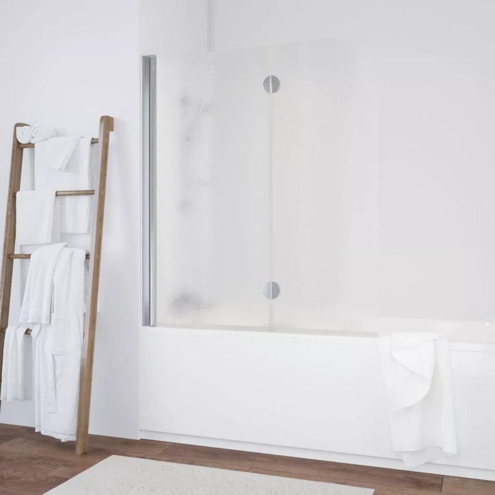 Шторки на ванну E2V 120 глянцевый хром