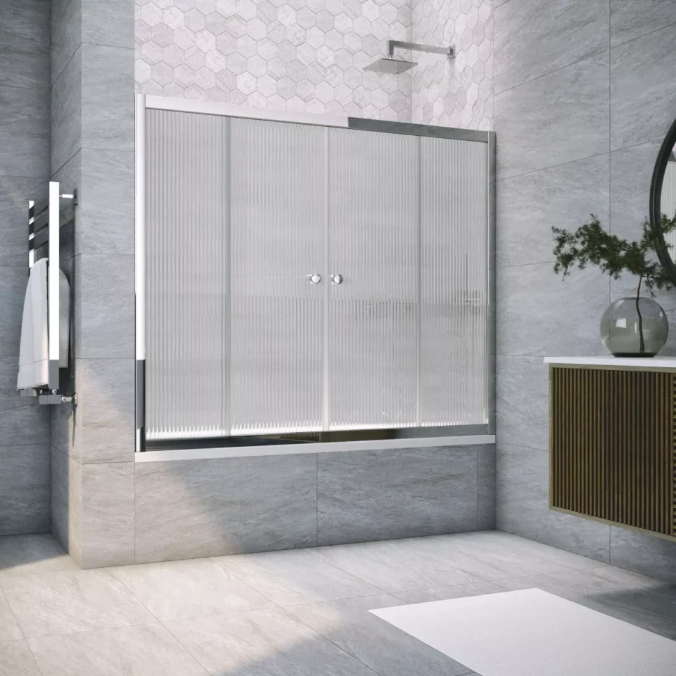 Шторки на ванну Vegas-Glass Z2V TUR NOVO 150 глянцевый хром