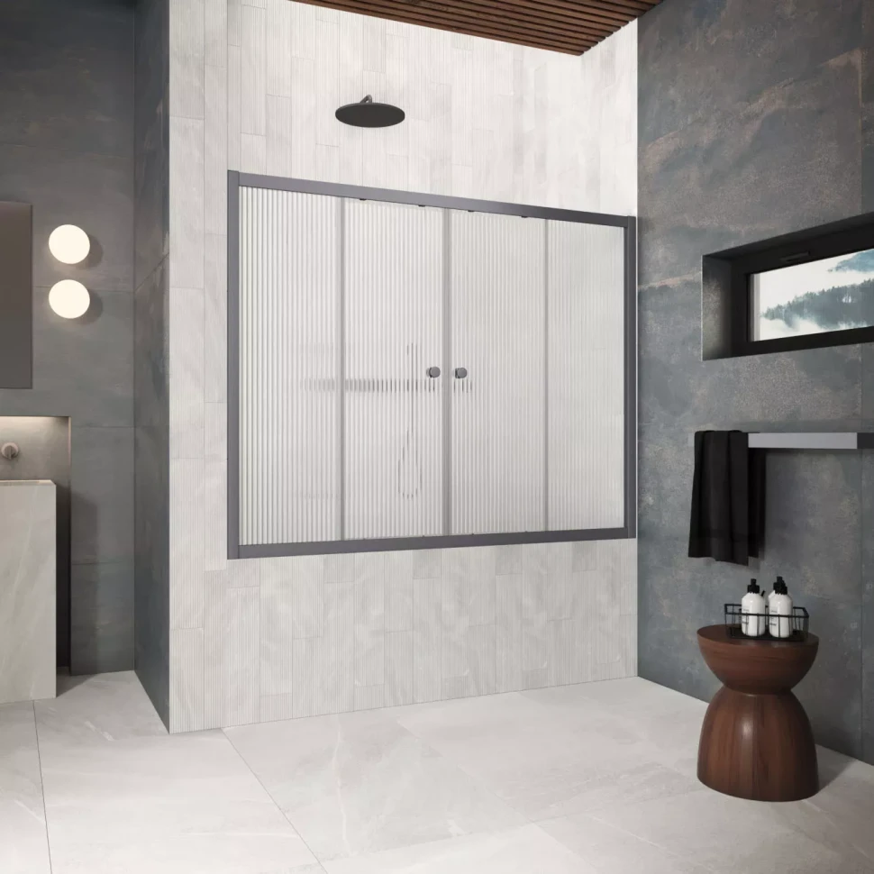 Шторки на ванну Z2V Protec 175 Тёмная оружейная сталь (GunMetal)