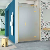 Дверь в душевую нишу Vegas-Glass AFP-F Retta 150 золото матовое