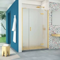 Дверь в душевую нишу Vegas-Glass AFP-F Retta 150 золото матовое