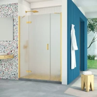 Дверь в душевую нишу Vegas-Glass AFP-F Retta 150 золото матовое