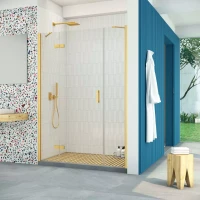 Дверь в душевую нишу Vegas-Glass AFP-F Retta 150 золото матовое