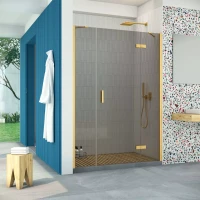 Дверь в душевую нишу Vegas-Glass AFP-F Retta 150 золото матовое