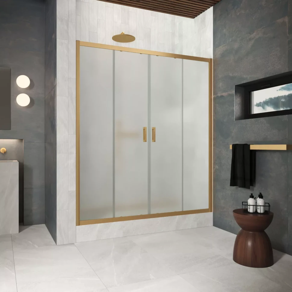 Двери в душевой проем Z2P Protec 165 золото матовое