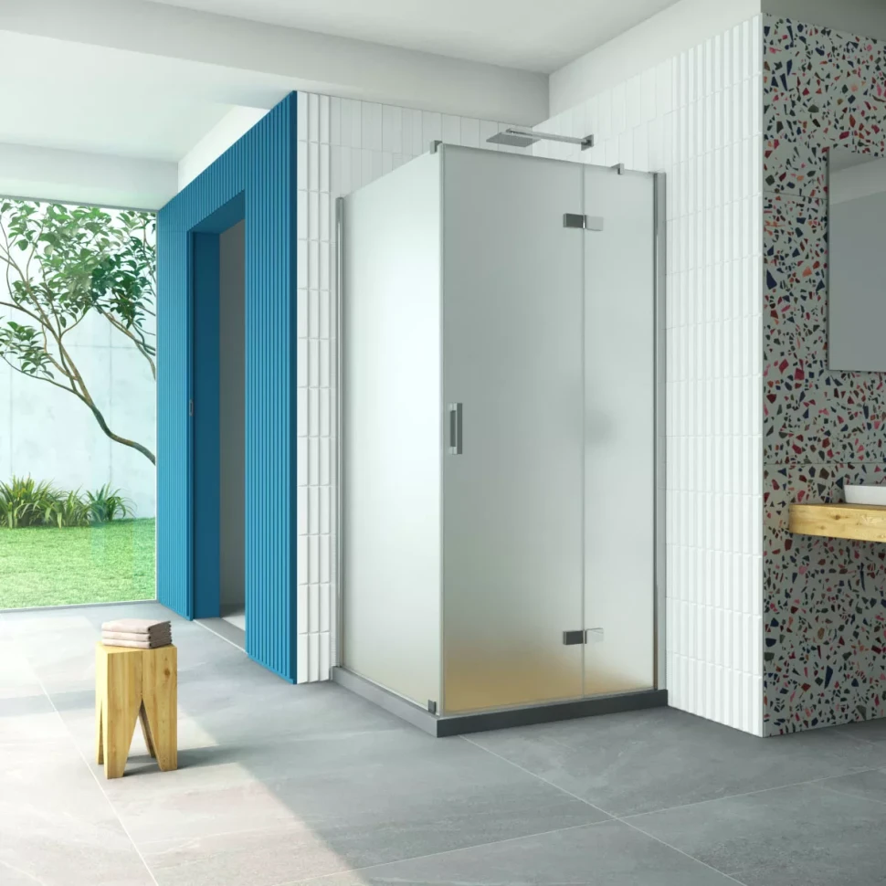 Душевой уголок Vegas-Glass AFP-Fis Retta 110x100 глянцевый хром