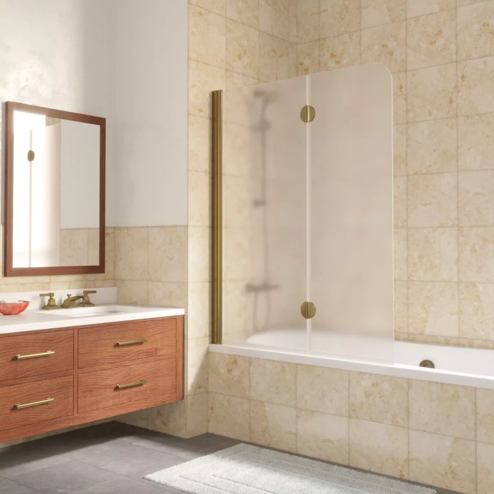 Шторки на ванну E2V LUX 120 бронза