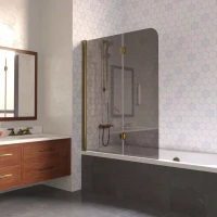 Шторки на ванну E2V LUX 120 бронза