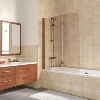 Шторки на ванну E2V LUX 120 бронза