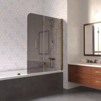 Шторки на ванну E2V LUX 120 бронза