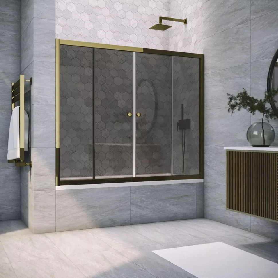 Шторки на ванну Vegas-Glass Z2V TUR NOVO 155 бронза