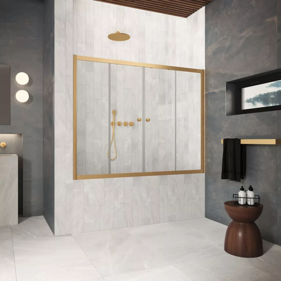 Шторки на ванну Z2V Protec 180 золото матовое