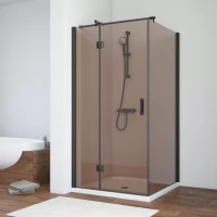 Душевой уголок Vegas-Glass AFP-Fis NOVO 80x120 черный матовый