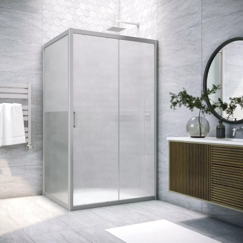 Душевой уголок Vegas-Glass ZP+ZPV NOVO 160x70 матовый хром