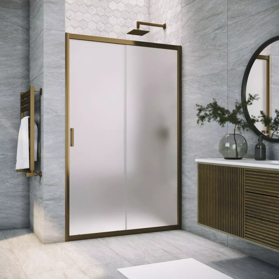 Душевая дверь в нишу Vegas-Glass ZP TUR NOVO 115 бронза