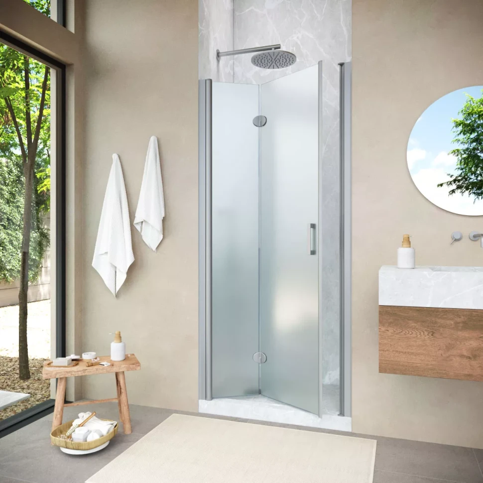 Душевая дверь в нишу Vegas-Glass GPS NOVO 85 h189 матовый хром