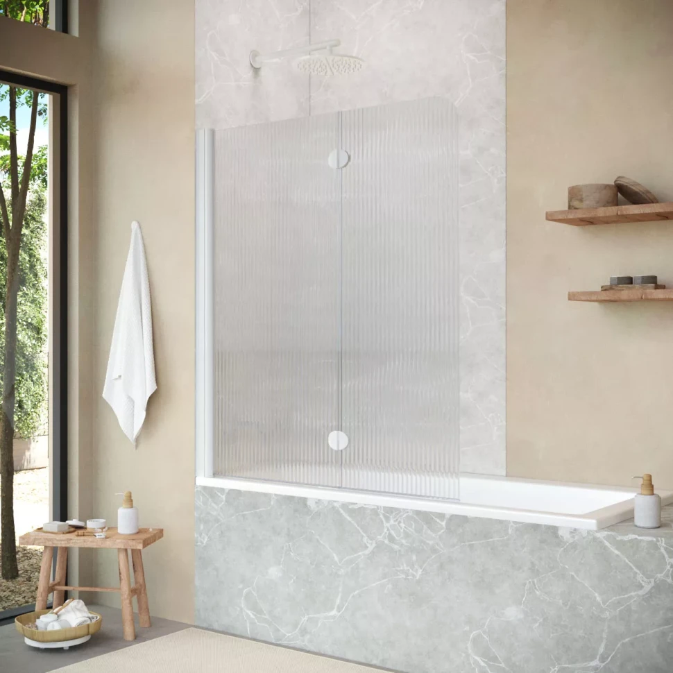 Шторки на ванну Vegas-Glass E2V NOVO 120 белый