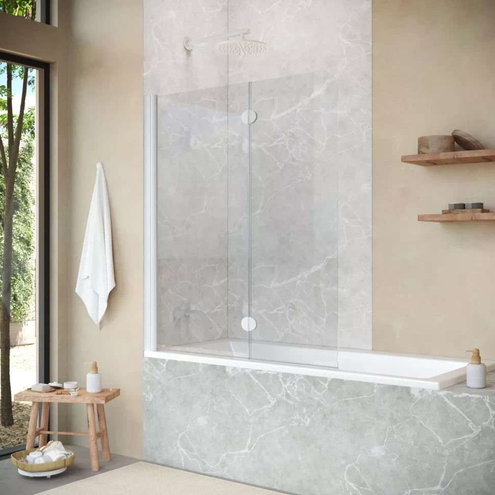 Шторки на ванну Vegas-Glass E2V NOVO 120 белый