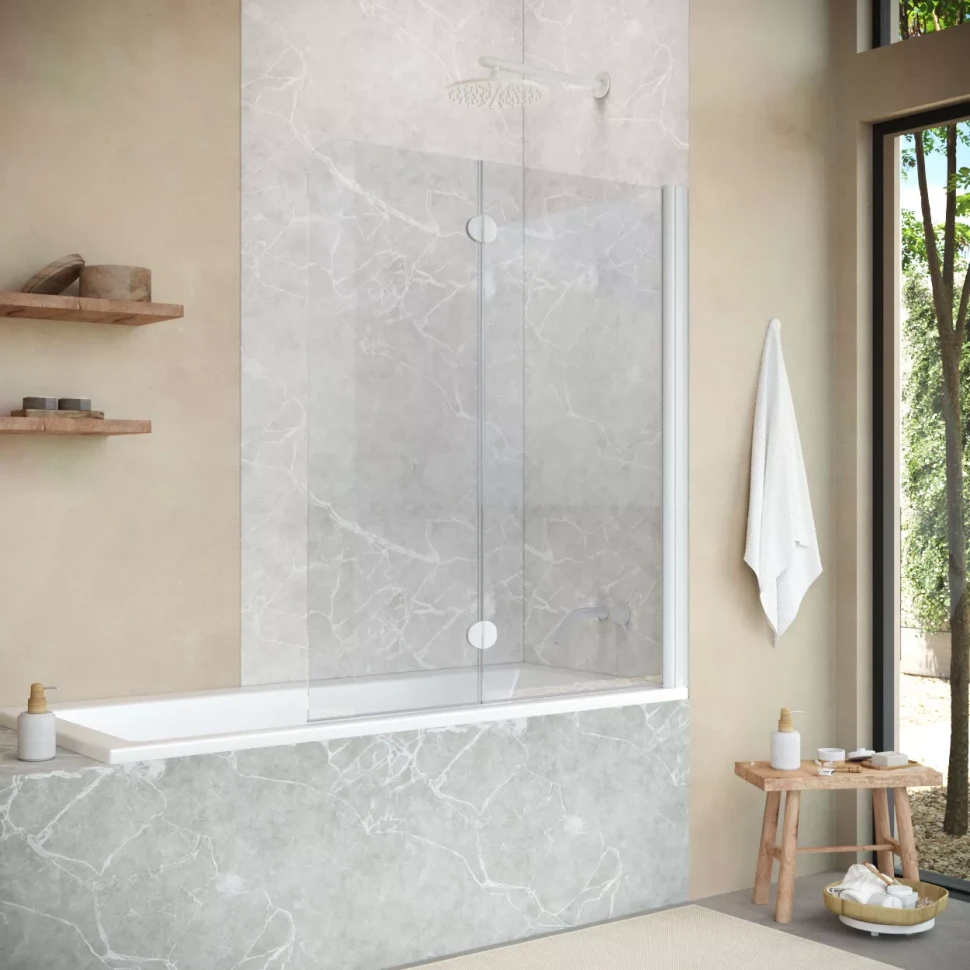 Шторки на ванну Vegas-Glass E2V NOVO 120 белый