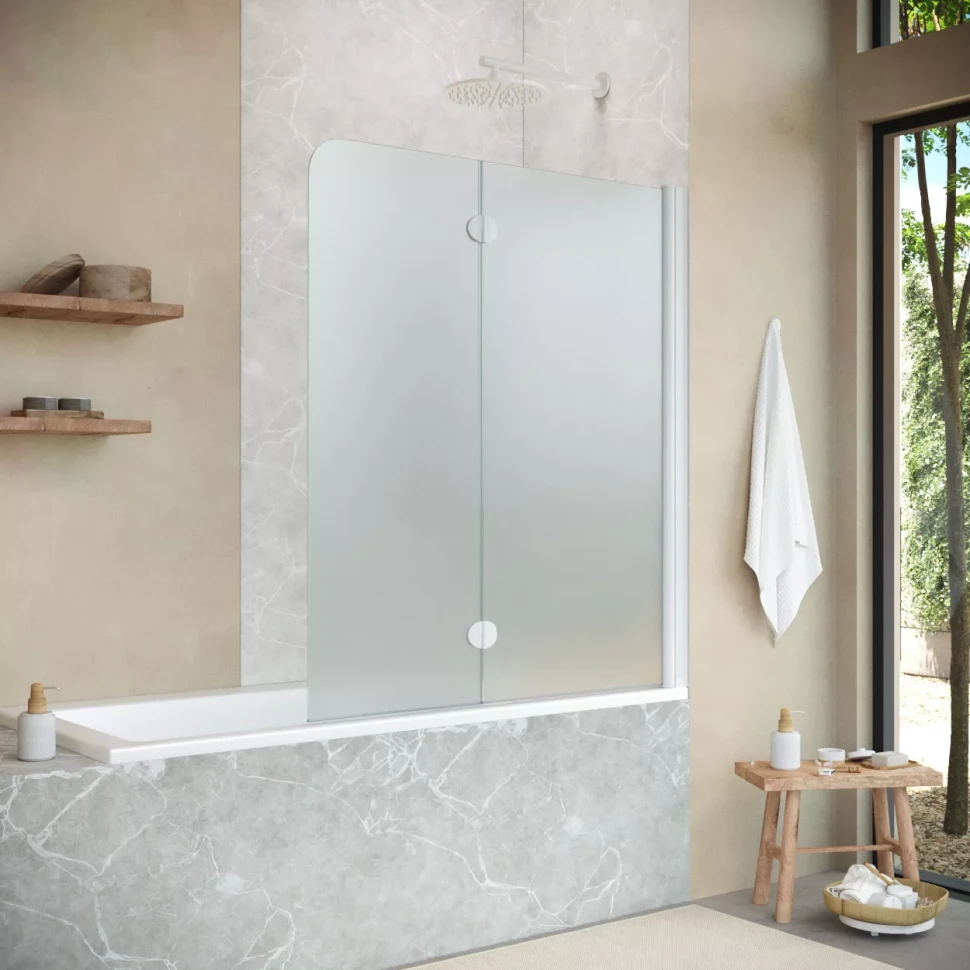 Шторки на ванну Vegas-Glass E2V NOVO 120 белый