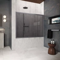 Шторки на ванну Z2V Protec 180 Тёмная оружейная сталь (GunMetal)