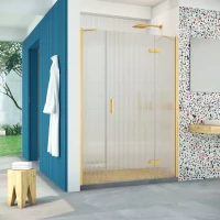 Дверь в душевую нишу Vegas-Glass AFP-F Retta 160 золото матовое