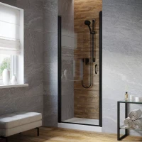 Дверь в душевую нишу Vegas-Glass EP LUX 85 черный матовый