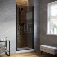 Дверь в душевую нишу Vegas-Glass EP LUX 85 черный матовый