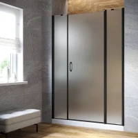 Душевая дверь в нишу Vegas-Glass EP-2F LUX 185 черный матовый