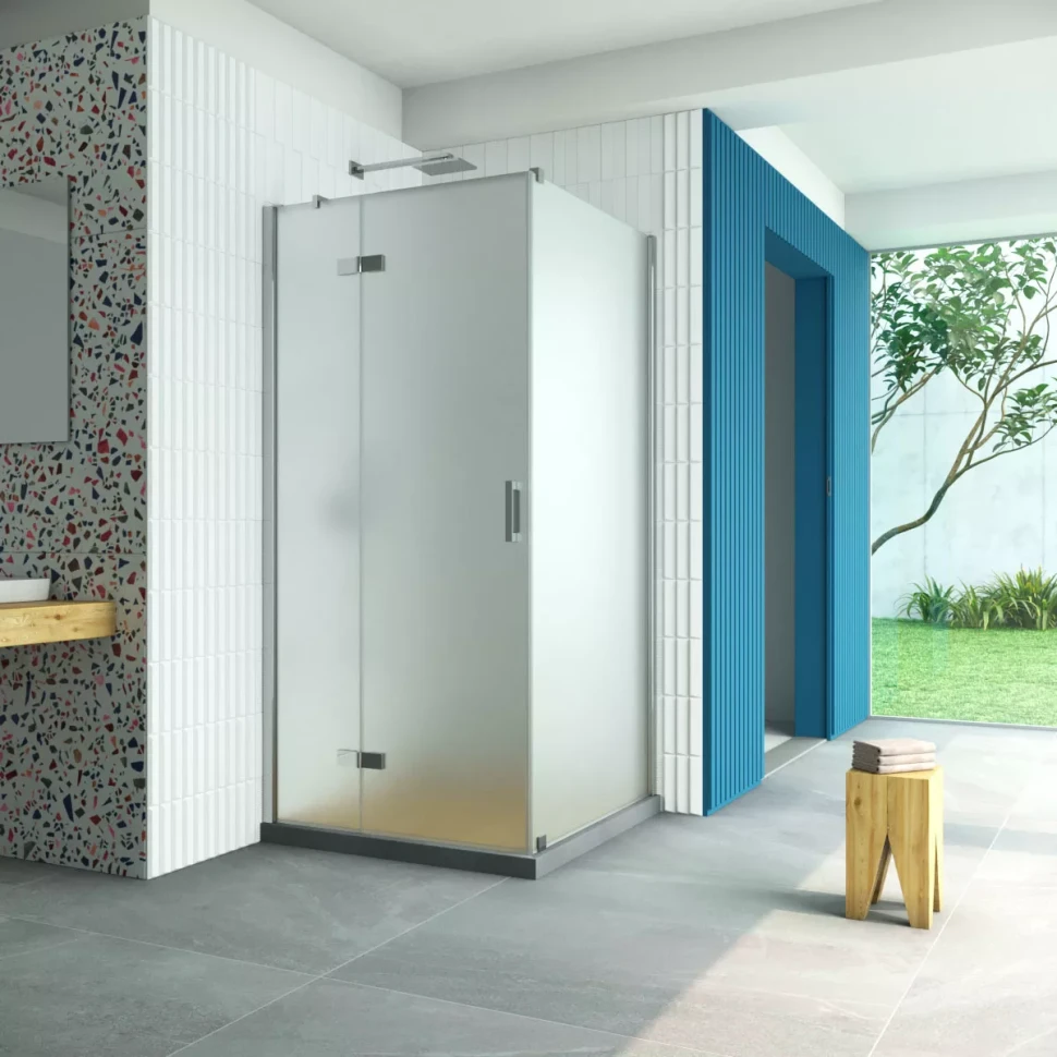 Душевой уголок Vegas-Glass AFP-Fis Retta 110x110 глянцевый хром