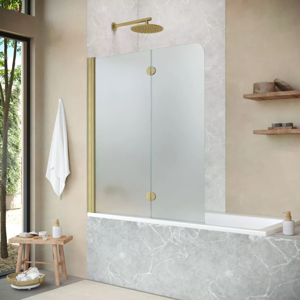 Шторки на ванну Vegas-Glass E2V NOVO 120 золото матовое