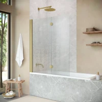 Шторки на ванну Vegas-Glass E2V NOVO 120 золото матовое