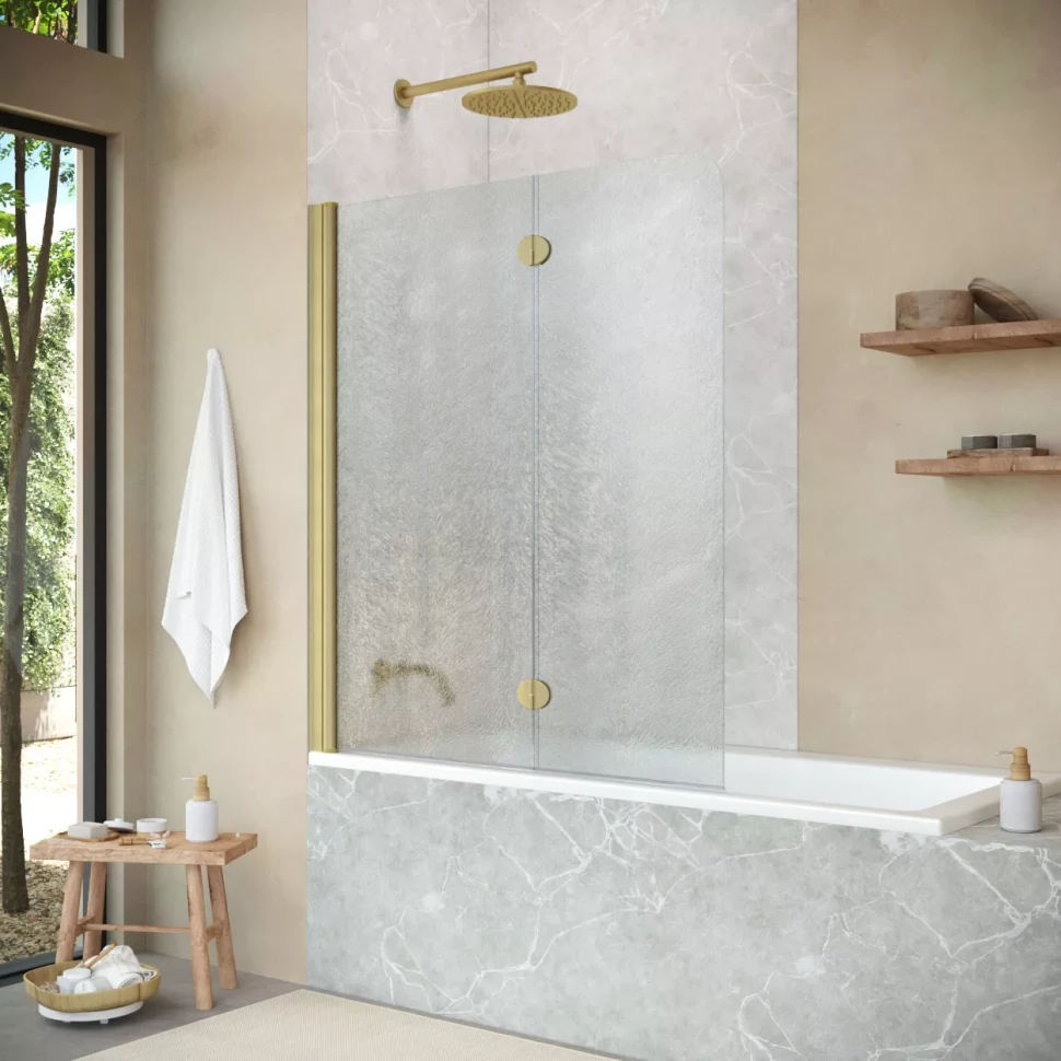 Шторки на ванну Vegas-Glass E2V NOVO 120 золото матовое