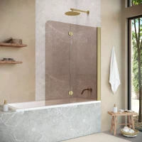 Шторки на ванну Vegas-Glass E2V NOVO 120 золото матовое